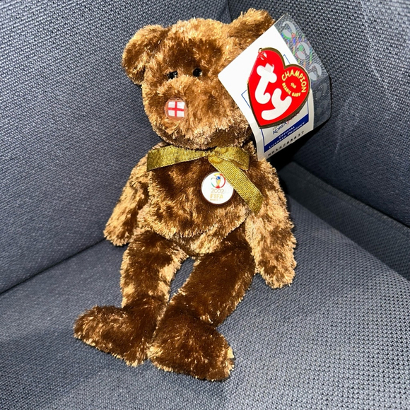 TY Beanie Baby 2002 FIFA World Cup Korea/Japan England Nose NEW NWT - Picture 2 of 11